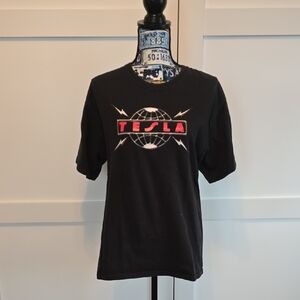 Tesla Black Graphic Short Sleeve Tee
